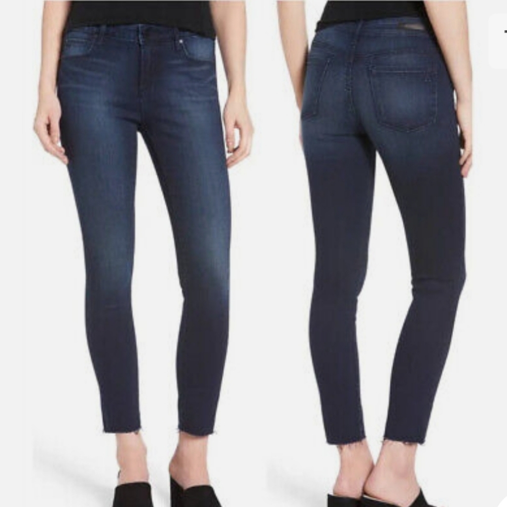Articles of Society Carly Skinny Cut Off Hem Jeans in Brooks Wash